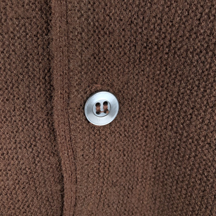 Royal Knight Acrylic Knit Cardigan, Made in USA, Men's Size M unclear brown type Vintage Second Hand