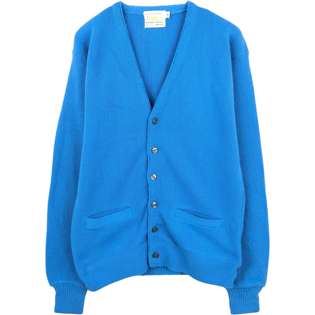 Campus Acrylic Knit Cardigan, Made in USA, Men's Size M Oron Acrylic blue type Vintage Second Hand