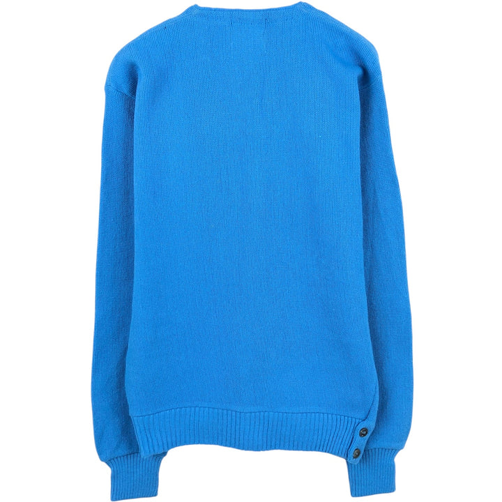 Campus Acrylic Knit Cardigan, Made in USA, Men's Size M Oron Acrylic blue type Vintage Second Hand