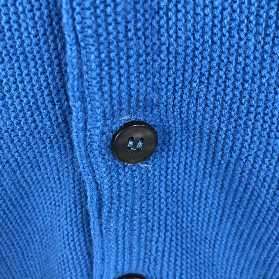 Campus Acrylic Knit Cardigan, Made in USA, Men's Size M Oron Acrylic blue type Vintage Second Hand