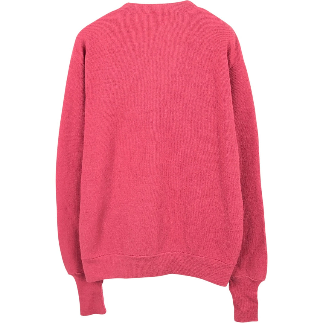 THE FOX COLLECTION Acrylic Knit Cardigan, Made in USA, Men's Size L (approx.) Oron Acrylic pink type Vintage Second Hand