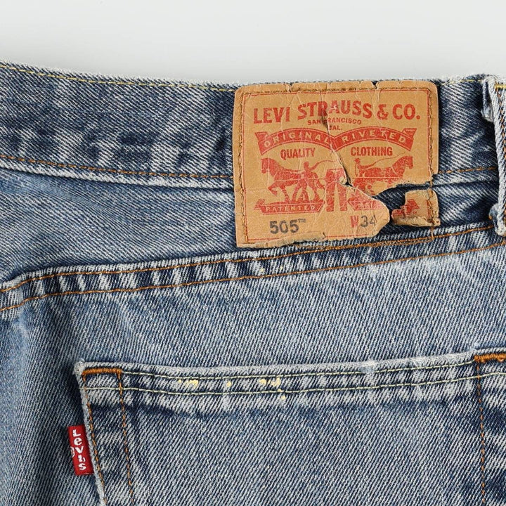 Levi's 00505-4886 Tapered Denim Pants, Men's W35 equivalent. cotton blue type Vintage Second Hand