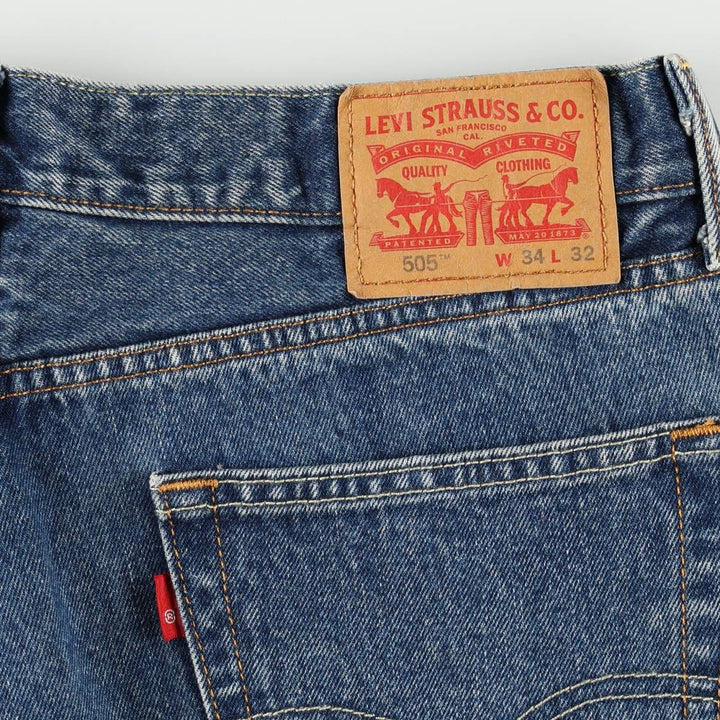 Levi's 00505-4886 Tapered Denim Pants, Men's W35 equivalent. cotton blue type Vintage Second Hand