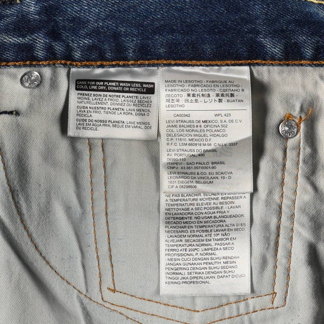 Levi's 00505-4886 Tapered Denim Pants, Men's W35 equivalent. cotton blue type Vintage Second Hand