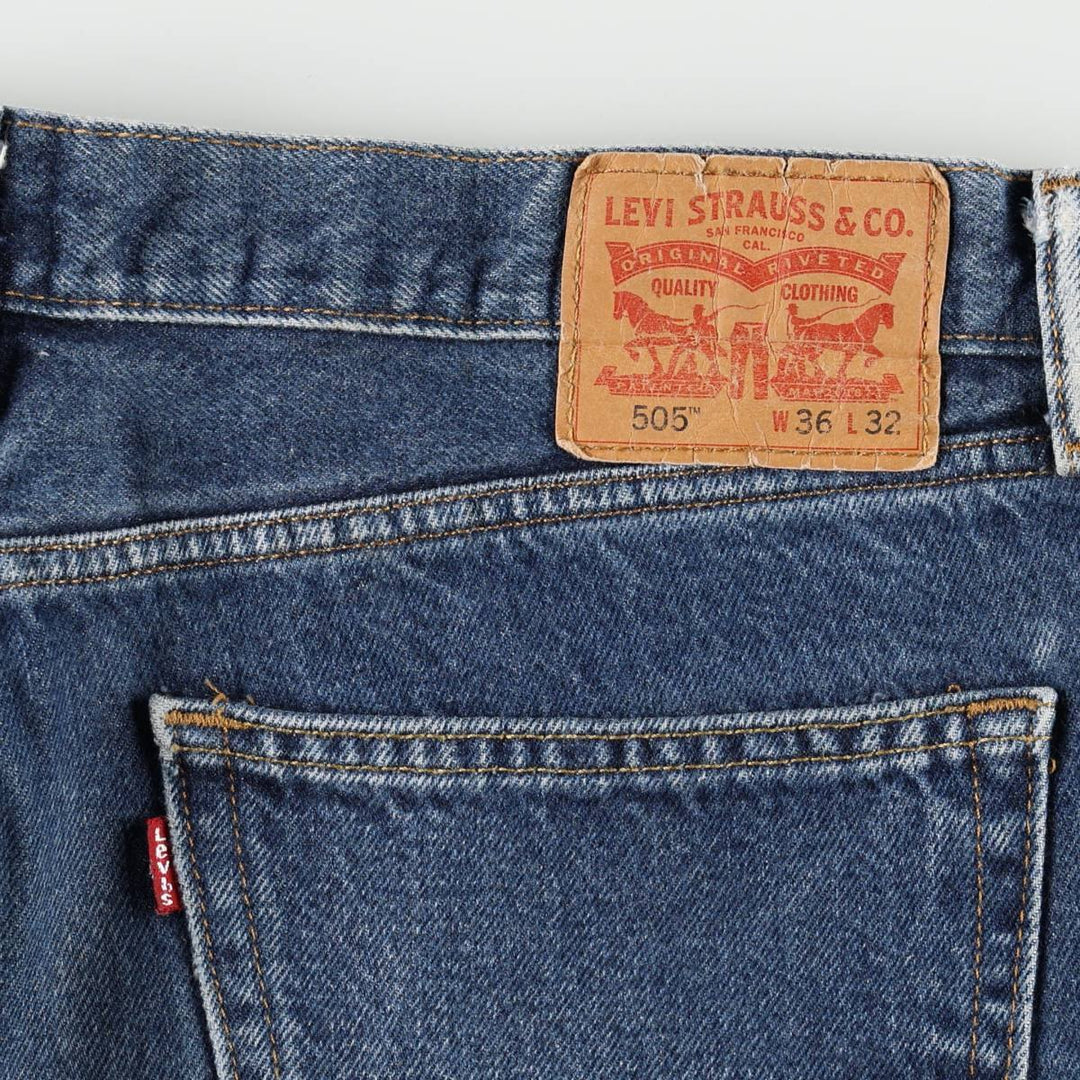 Levi's 00505-0216 Tapered Denim Pants, Men's W38 equivalent. cotton blue type Vintage Second Hand