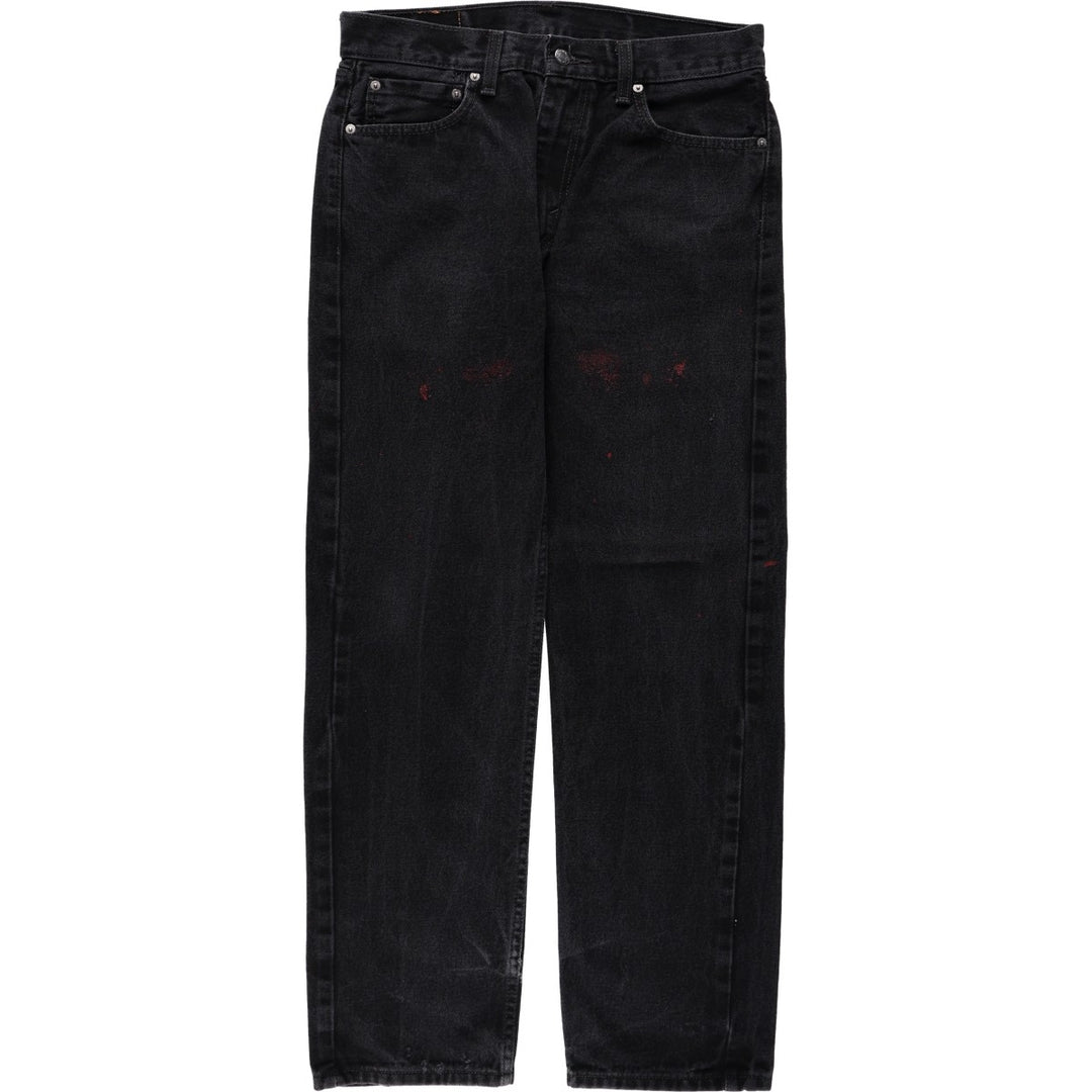 Levi's 505 Black Denim Tapered Denim Pants for Men, W33 equivalent cotton black type Vintage Second Hand