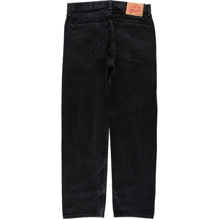 Levi's 505 Black Denim Tapered Denim Pants for Men, W33 equivalent cotton black type Vintage Second Hand