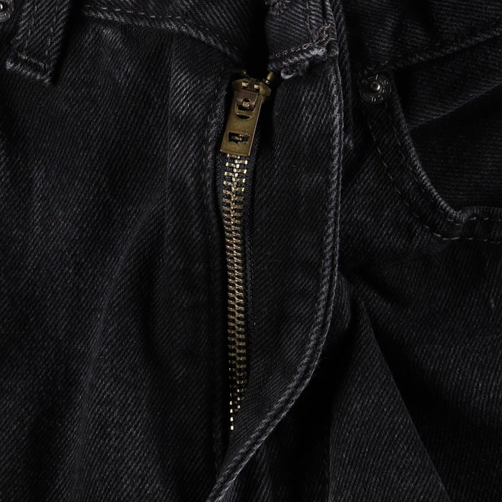 Levi's 505 Black Denim Tapered Denim Pants for Men, W33 equivalent cotton black type Vintage Second Hand