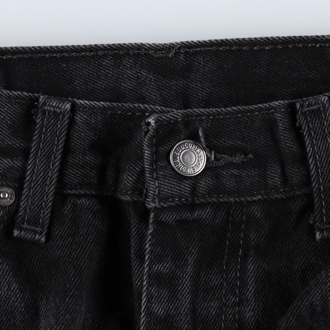 Levi's 505 Black Denim Tapered Denim Pants for Men, W33 equivalent cotton black type Vintage Second Hand