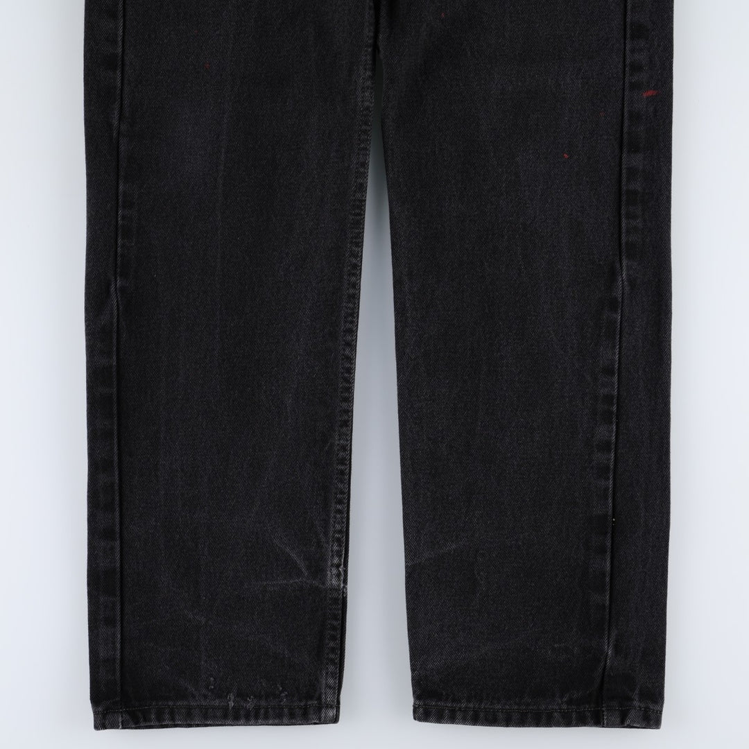 Levi's 505 Black Denim Tapered Denim Pants for Men, W33 equivalent cotton black type Vintage Second Hand