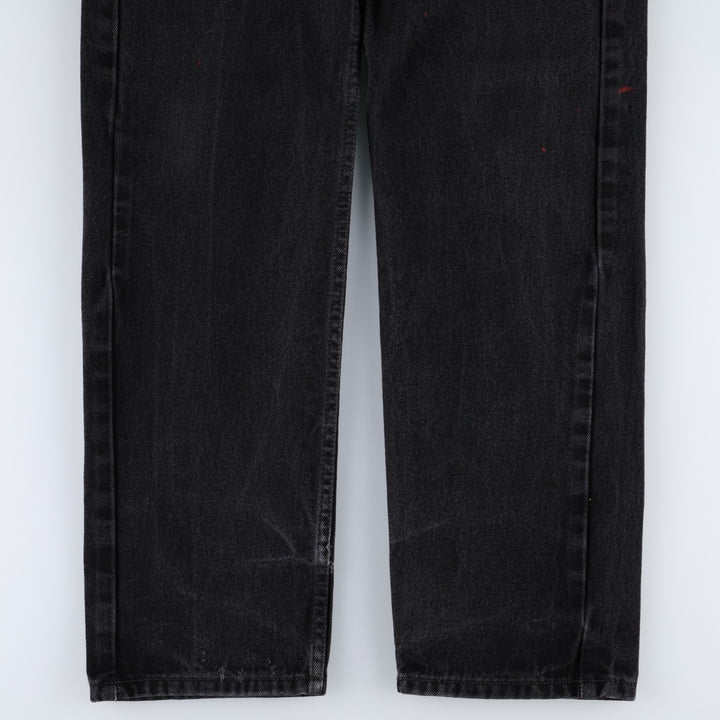 Levi's 505 Black Denim Tapered Denim Pants for Men, W33 equivalent cotton black type Vintage Second Hand