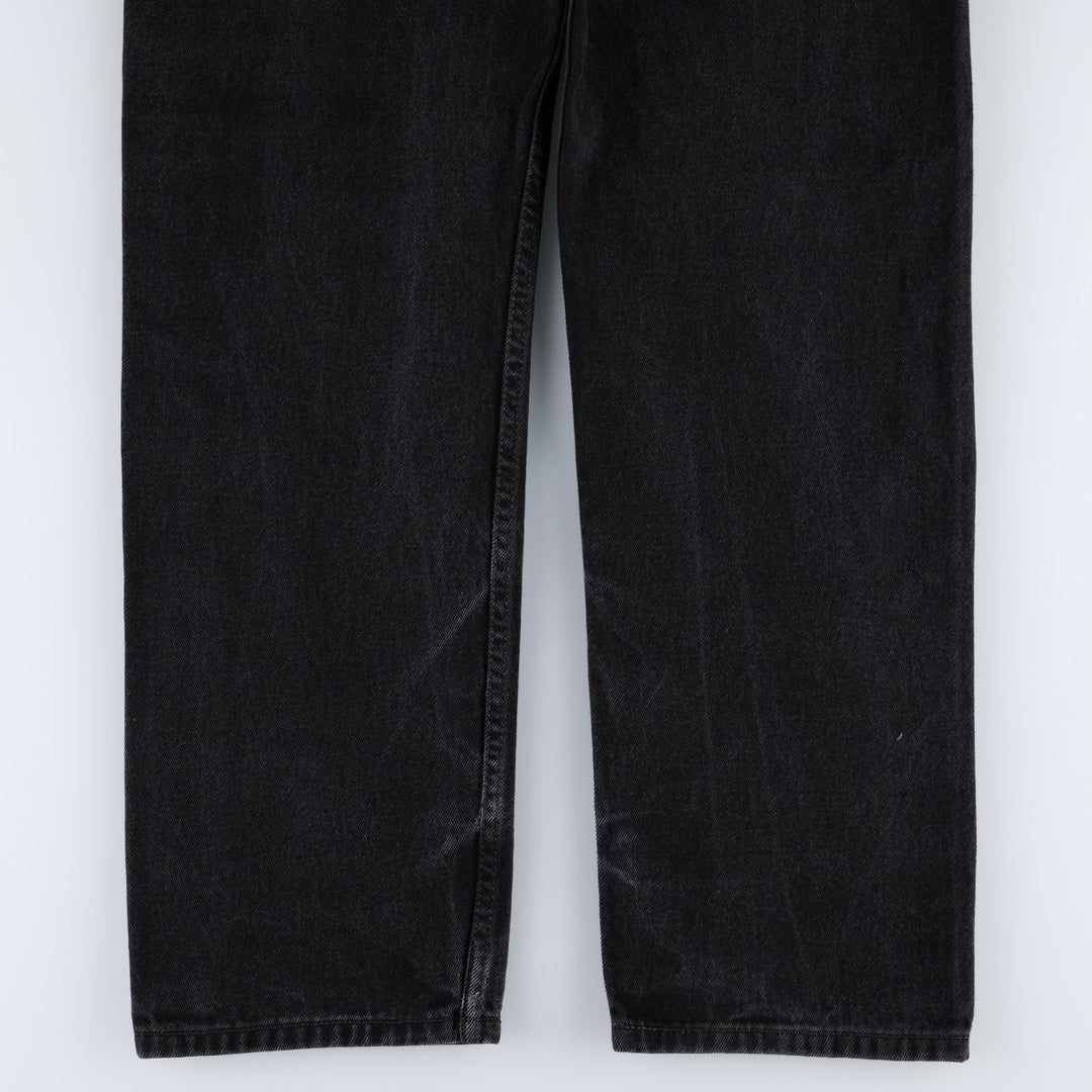 Levi's 505 Black Denim Tapered Denim Pants for Men, W33 equivalent cotton black type Vintage Second Hand