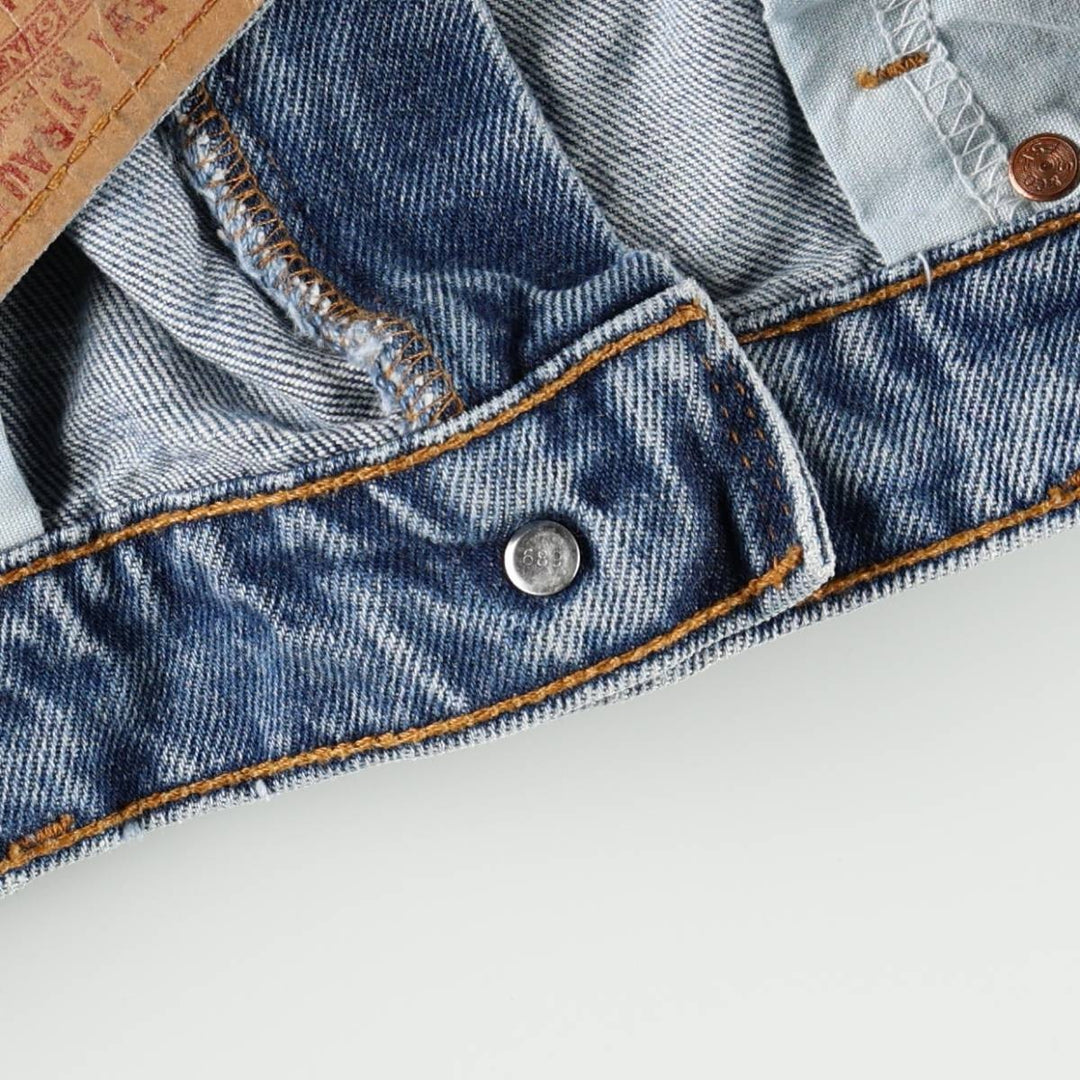 90'S Levi's 505 REGULAR FIT STRAIGHT LEG tapered denim pants for men, size W34, vintage cotton blue type Vintage Second Hand
