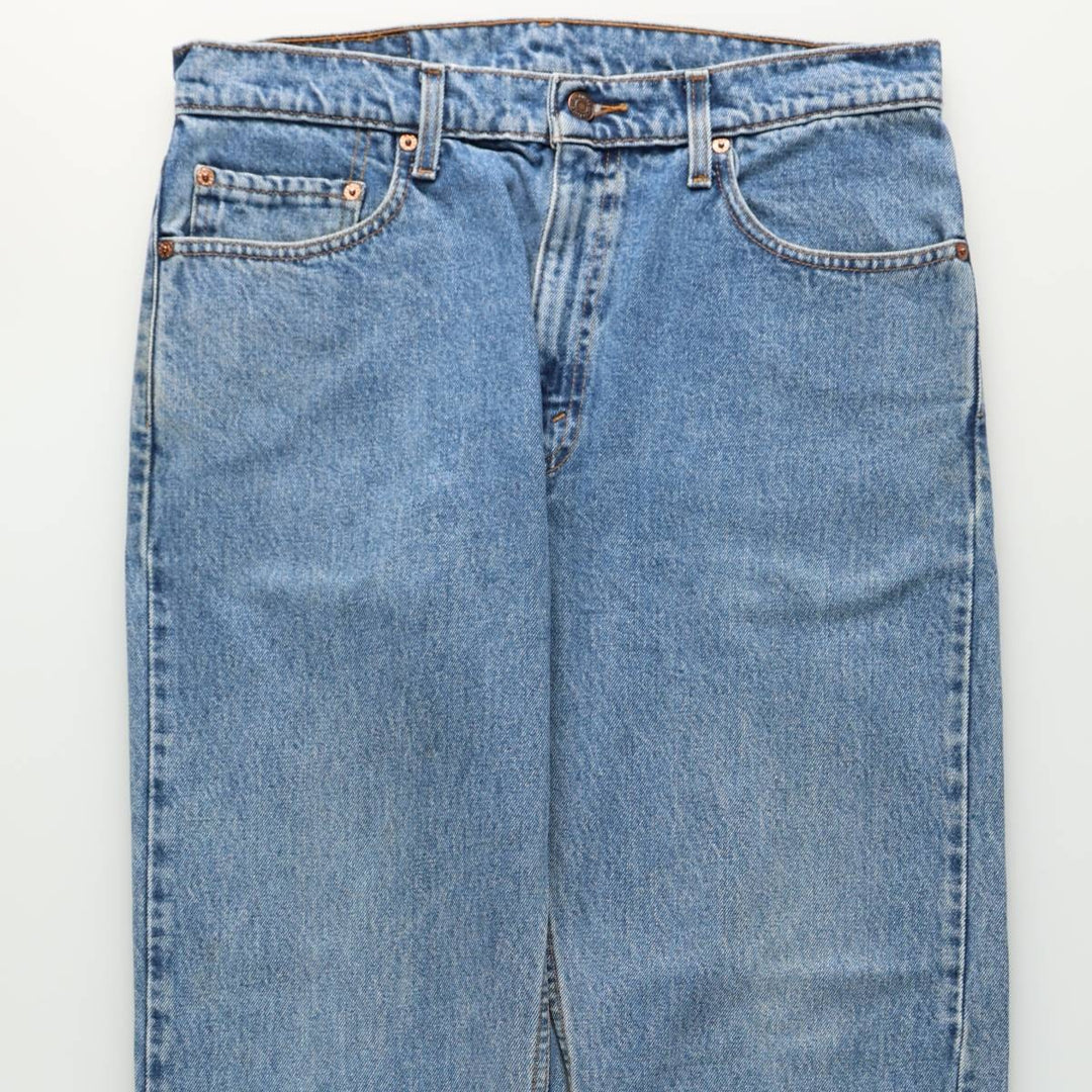 90'S Levi's 505 REGULAR FIT STRAIGHT LEG tapered denim pants for men, size W34, vintage cotton blue type Vintage Second Hand