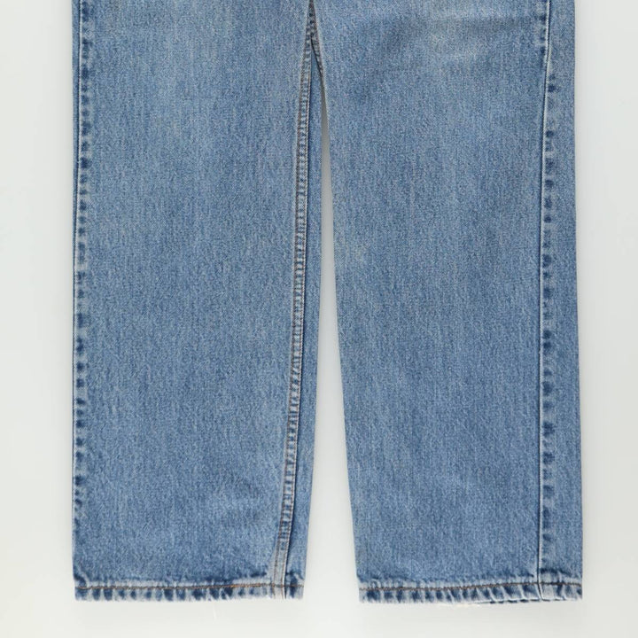 90'S Levi's 505 REGULAR FIT STRAIGHT LEG tapered denim pants for men, size W34, vintage cotton blue type Vintage Second Hand
