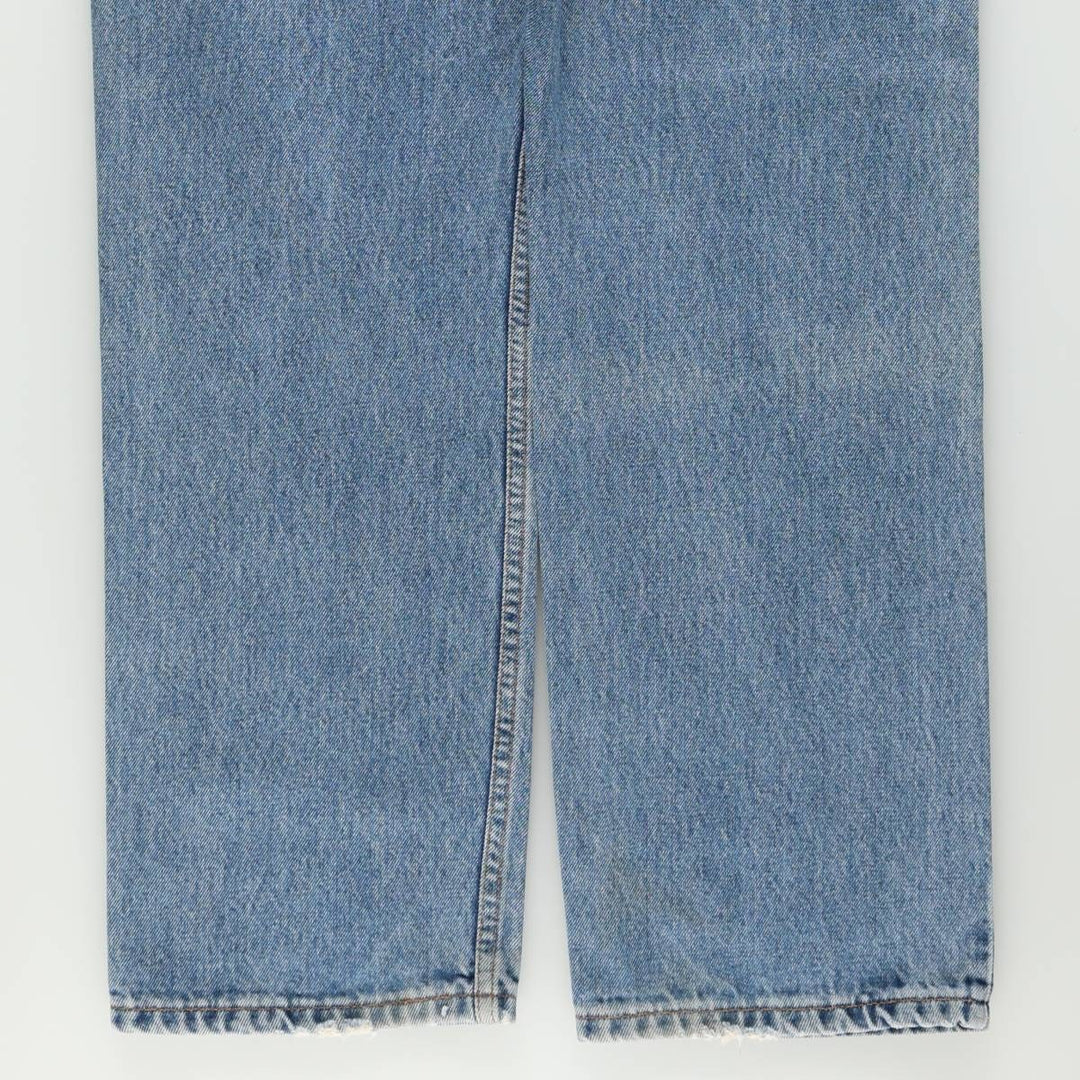 90'S Levi's 505 REGULAR FIT STRAIGHT LEG tapered denim pants for men, size W34, vintage cotton blue type Vintage Second Hand