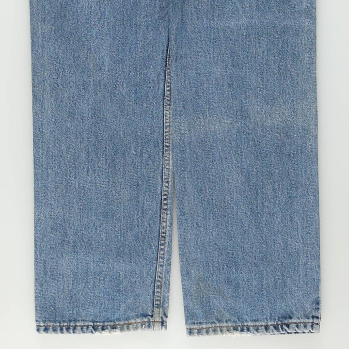 90'S Levi's 505 REGULAR FIT STRAIGHT LEG tapered denim pants for men, size W34, vintage cotton blue type Vintage Second Hand