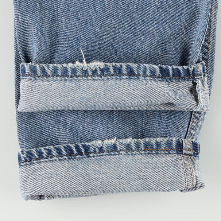 90'S Levi's 505 REGULAR FIT STRAIGHT LEG tapered denim pants for men, size W34, vintage cotton blue type Vintage Second Hand
