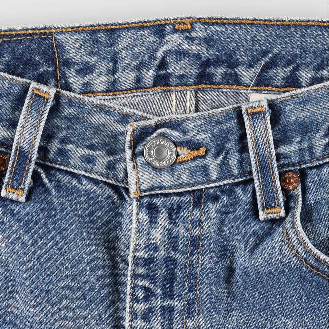 00'S Levi's 505 REGULAR FIT STRAIGHT LEG tapered denim pants for men, size w31 cotton blue type Vintage Second Hand