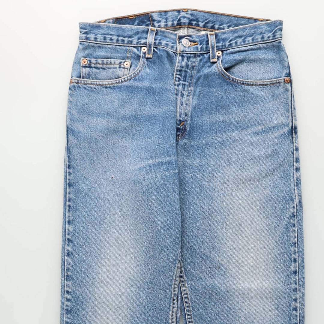 00'S Levi's 505 REGULAR FIT STRAIGHT LEG tapered denim pants for men, size w31 cotton blue type Vintage Second Hand