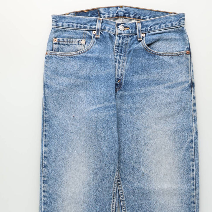 00'S Levi's 505 REGULAR FIT STRAIGHT LEG tapered denim pants for men, size w31 cotton blue type Vintage Second Hand
