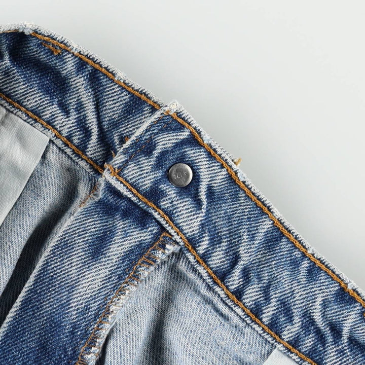 1990'S Levi's 505 Regular Fit Straight Leg Orange Tab Tapered Denim Pants, Made in Chile, Men's W35 (approx.) cotton blue type Vintage Second Hand