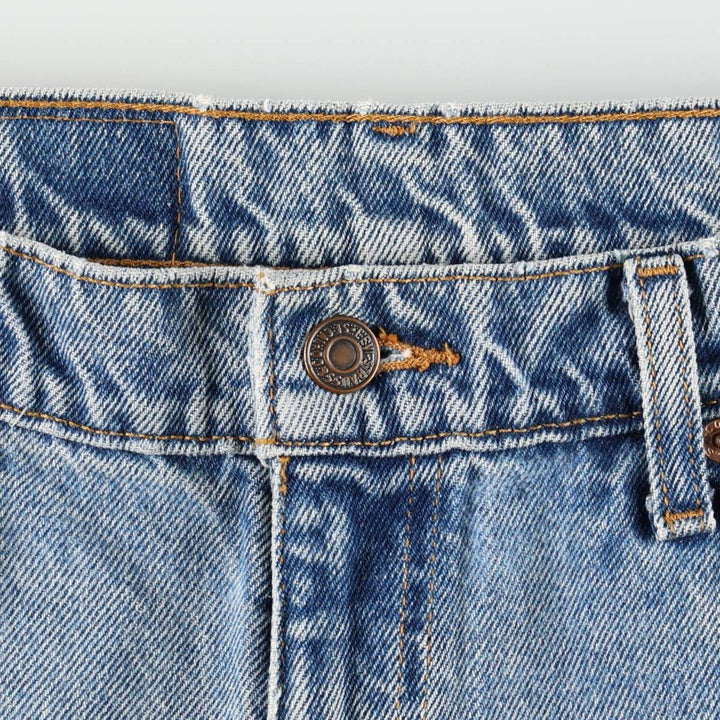 1990'S Levi's 505 Regular Fit Straight Leg Orange Tab Tapered Denim Pants, Made in Chile, Men's W35 (approx.) cotton blue type Vintage Second Hand