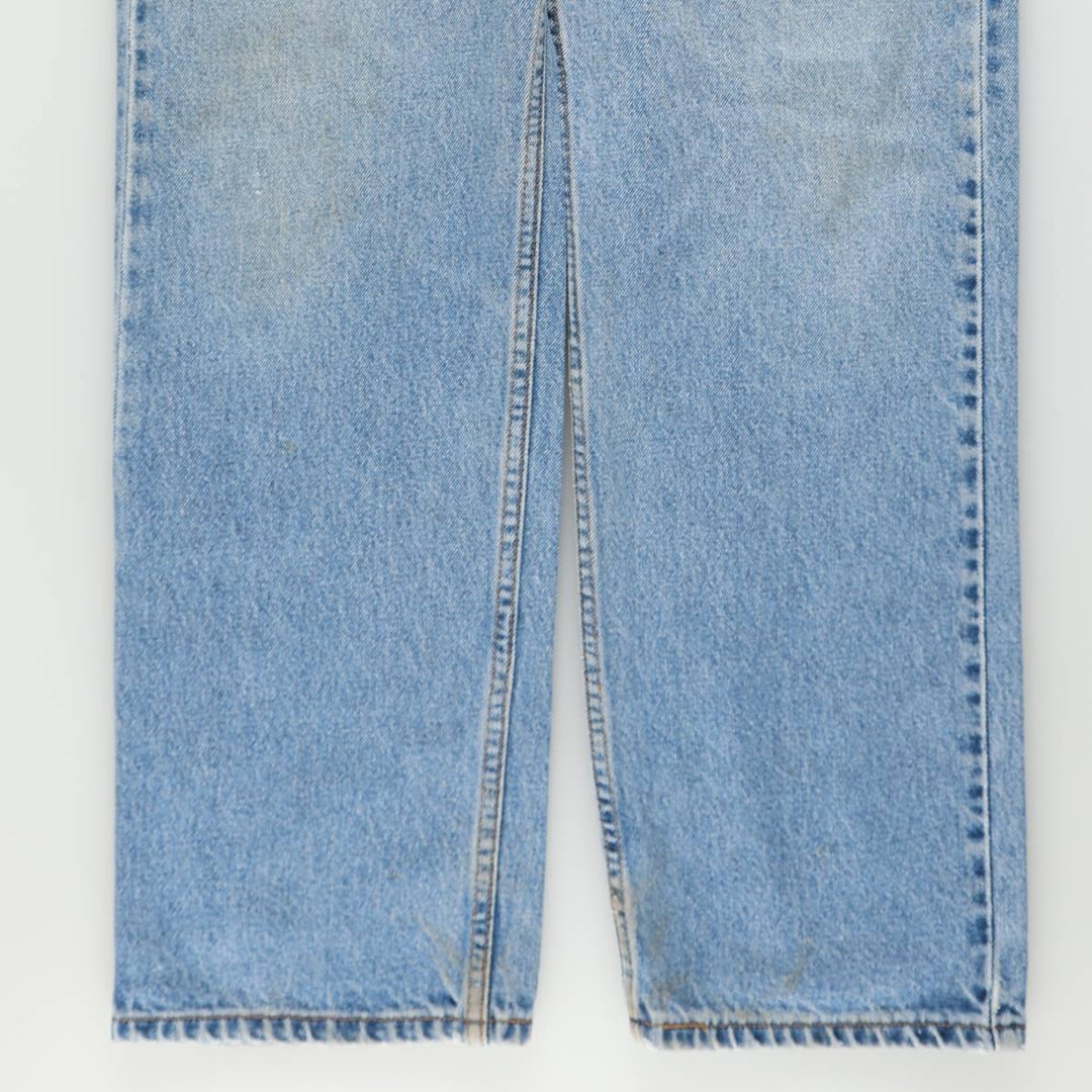 1990'S Levi's 505 Regular Fit Straight Leg Orange Tab Tapered Denim Pants, Made in Chile, Men's W35 (approx.) cotton blue type Vintage Second Hand