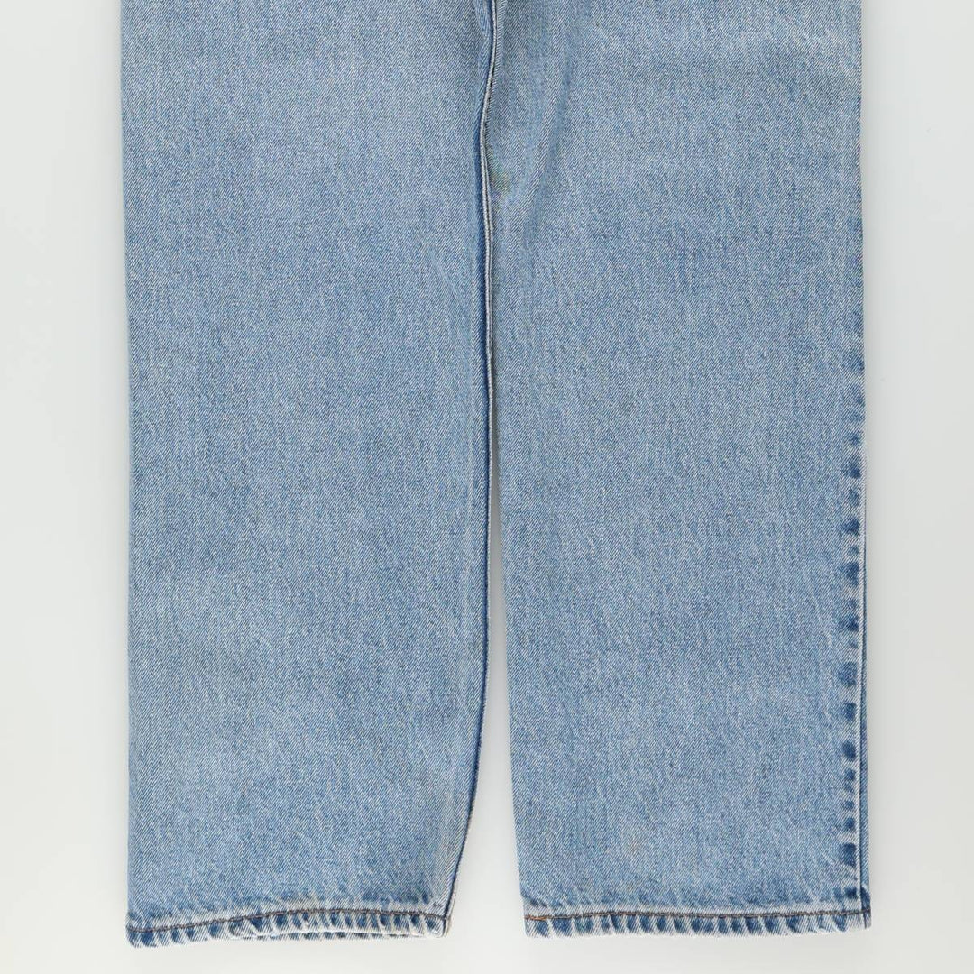 1990'S Levi's 505 Regular Fit Straight Leg Orange Tab Tapered Denim Pants, Made in Chile, Men's W35 (approx.) cotton blue type Vintage Second Hand