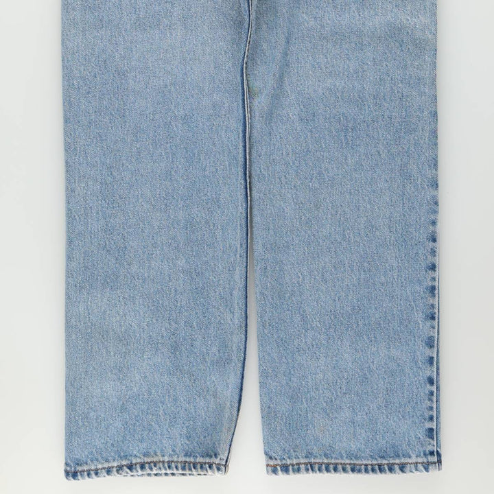 1990'S Levi's 505 Regular Fit Straight Leg Orange Tab Tapered Denim Pants, Made in Chile, Men's W35 (approx.) cotton blue type Vintage Second Hand