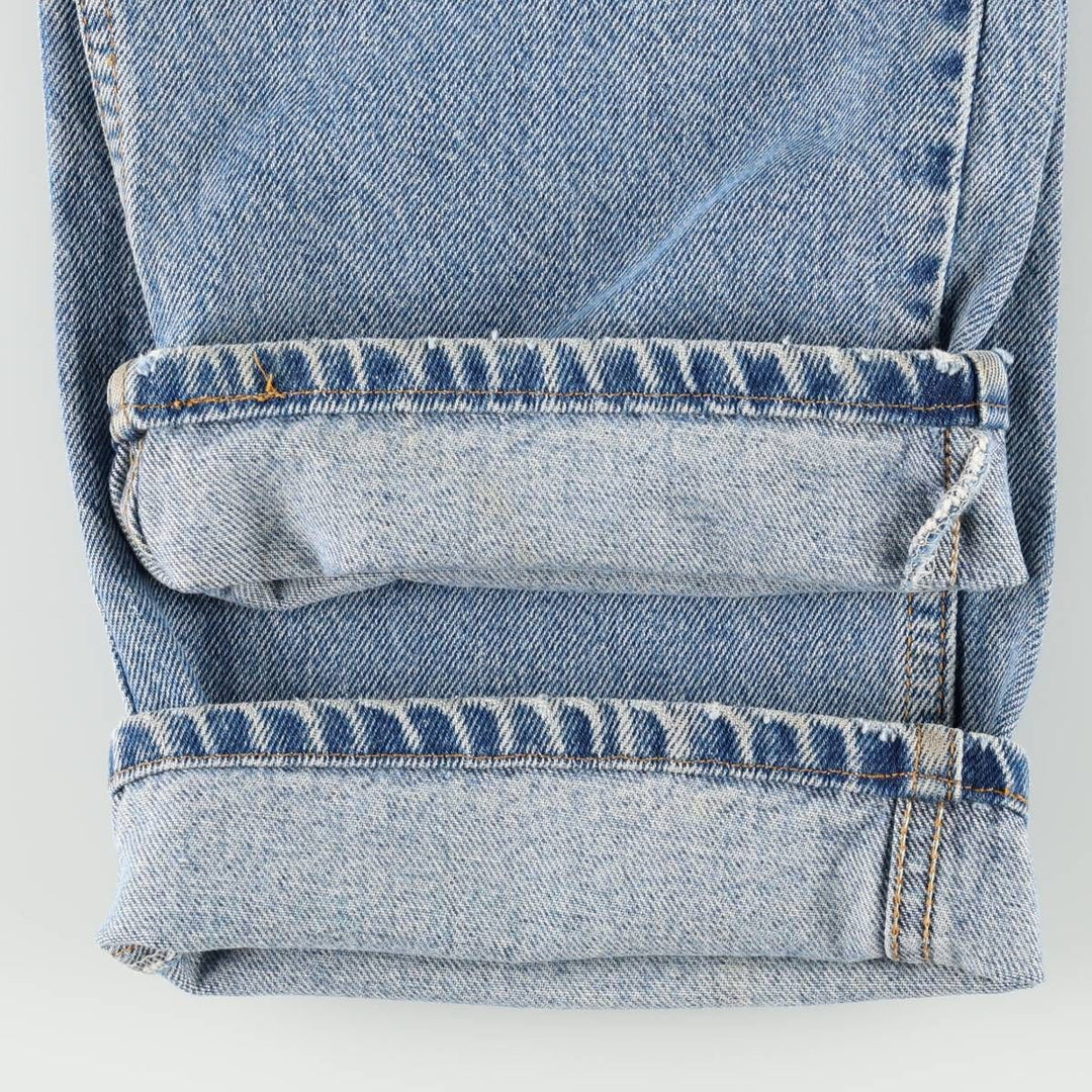 1990'S Levi's 505 Regular Fit Straight Leg Orange Tab Tapered Denim Pants, Made in Chile, Men's W35 (approx.) cotton blue type Vintage Second Hand