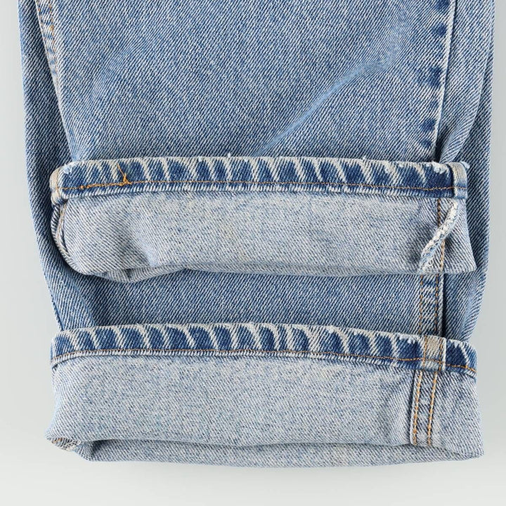 1990'S Levi's 505 Regular Fit Straight Leg Orange Tab Tapered Denim Pants, Made in Chile, Men's W35 (approx.) cotton blue type Vintage Second Hand