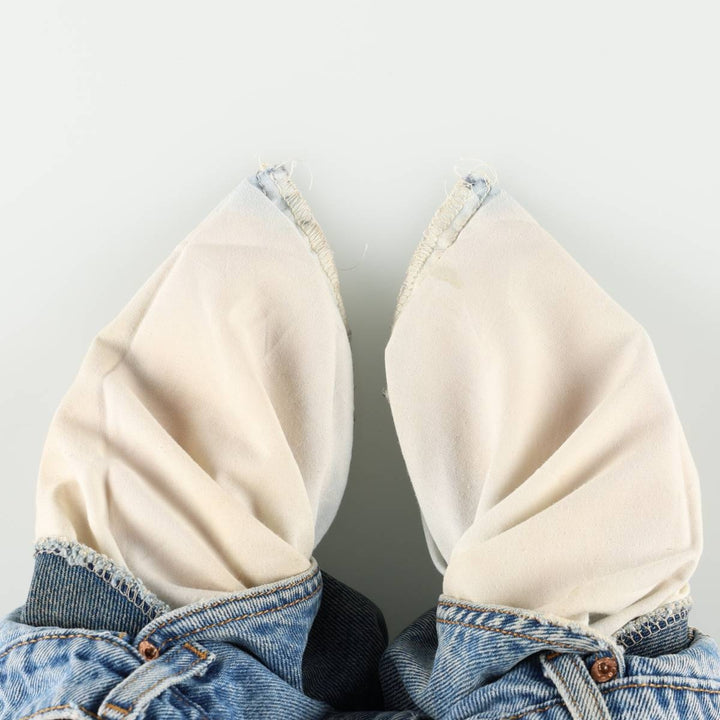 1990'S Levi's 505 Regular Fit Straight Leg Orange Tab Tapered Denim Pants, Made in Chile, Men's W35 (approx.) cotton blue type Vintage Second Hand