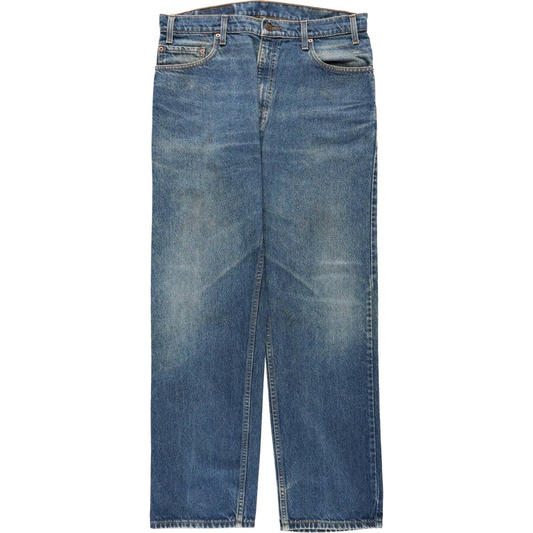 90'S Levi's 505 REGULAR FIT STRAIGHT LEG tapered denim pants for men, size w36, vintage cotton blue type Vintage Second Hand