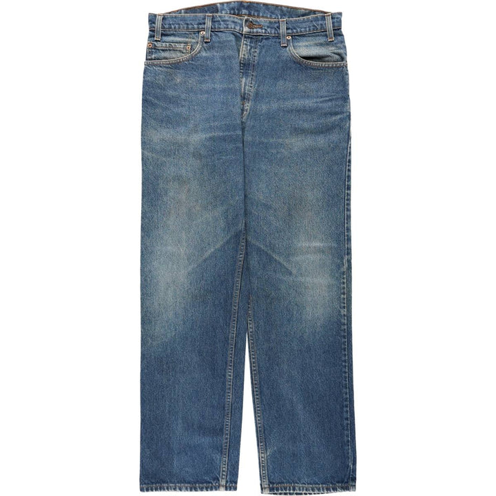 90'S Levi's 505 REGULAR FIT STRAIGHT LEG tapered denim pants for men, size w36, vintage cotton blue type Vintage Second Hand
