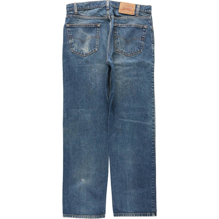 90'S Levi's 505 REGULAR FIT STRAIGHT LEG tapered denim pants for men, size w36, vintage cotton blue type Vintage Second Hand