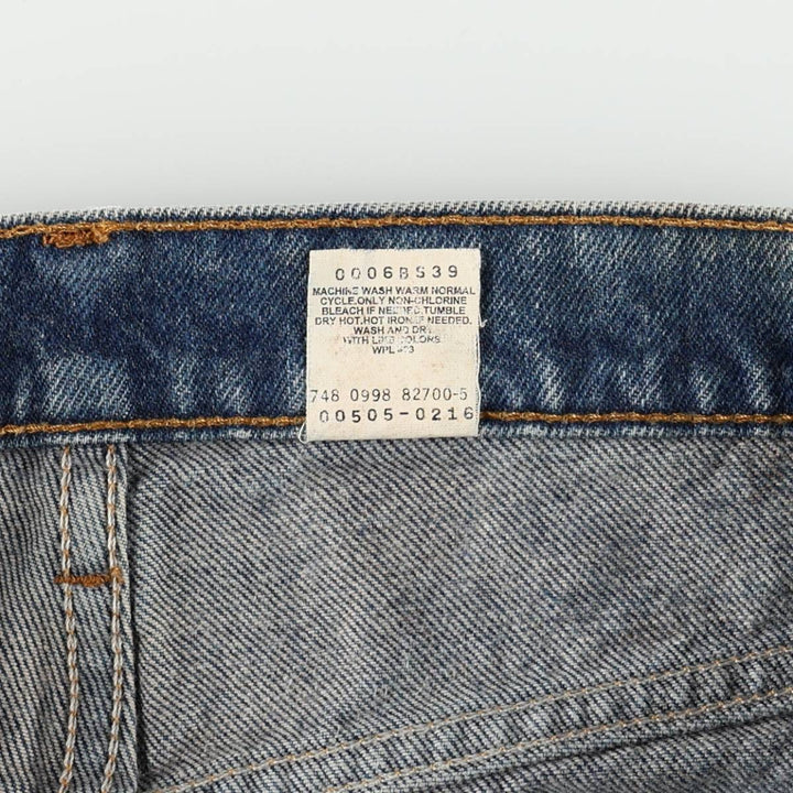 90'S Levi's 505 REGULAR FIT STRAIGHT LEG tapered denim pants for men, size w36, vintage cotton blue type Vintage Second Hand