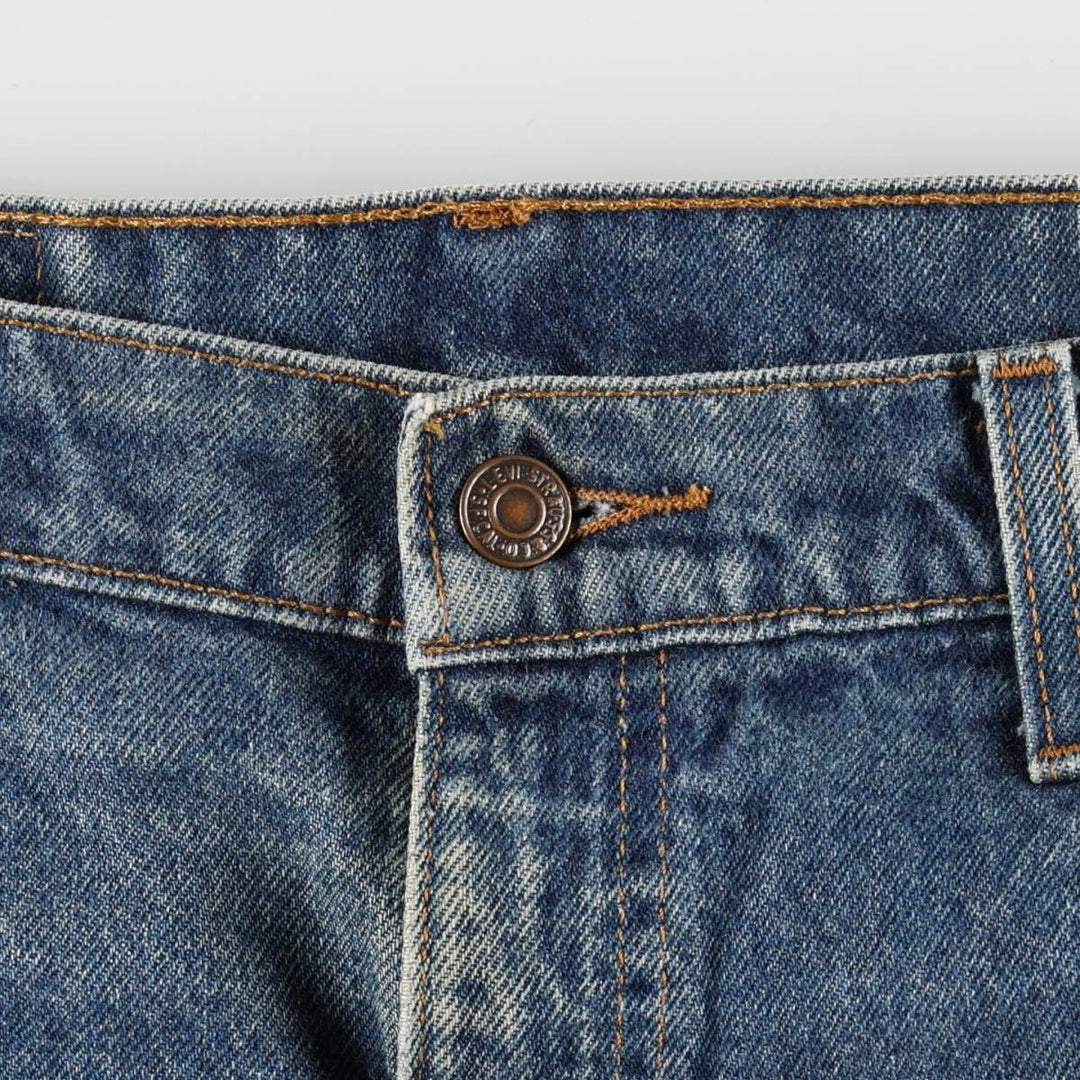 90'S Levi's 505 REGULAR FIT STRAIGHT LEG tapered denim pants for men, size w36, vintage cotton blue type Vintage Second Hand