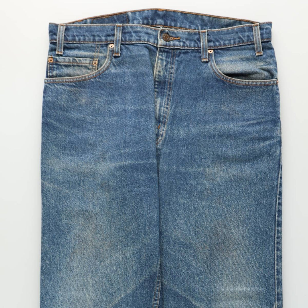 90'S Levi's 505 REGULAR FIT STRAIGHT LEG tapered denim pants for men, size w36, vintage cotton blue type Vintage Second Hand