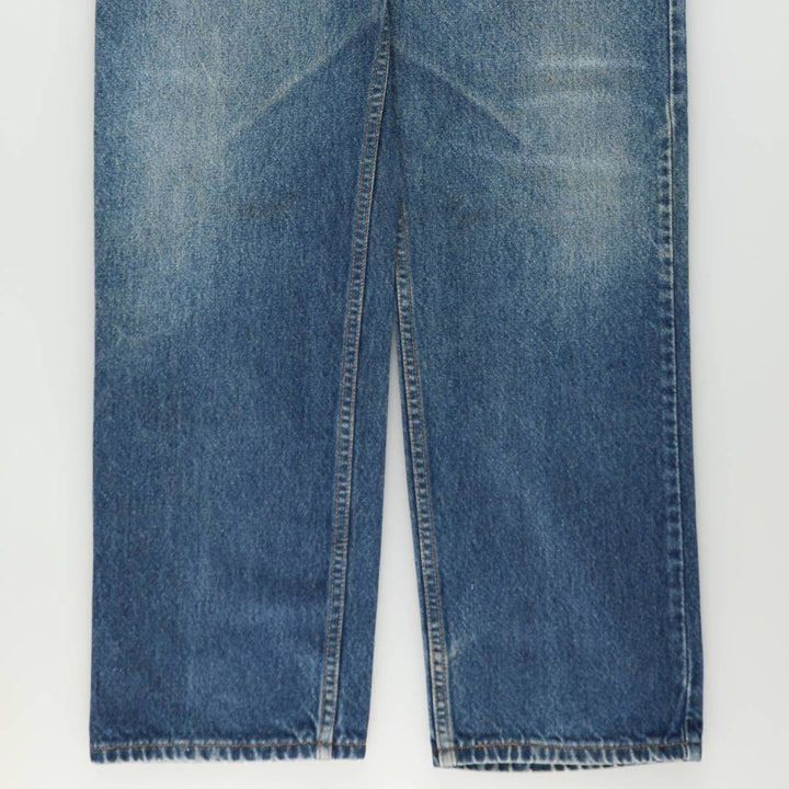 90'S Levi's 505 REGULAR FIT STRAIGHT LEG tapered denim pants for men, size w36, vintage cotton blue type Vintage Second Hand