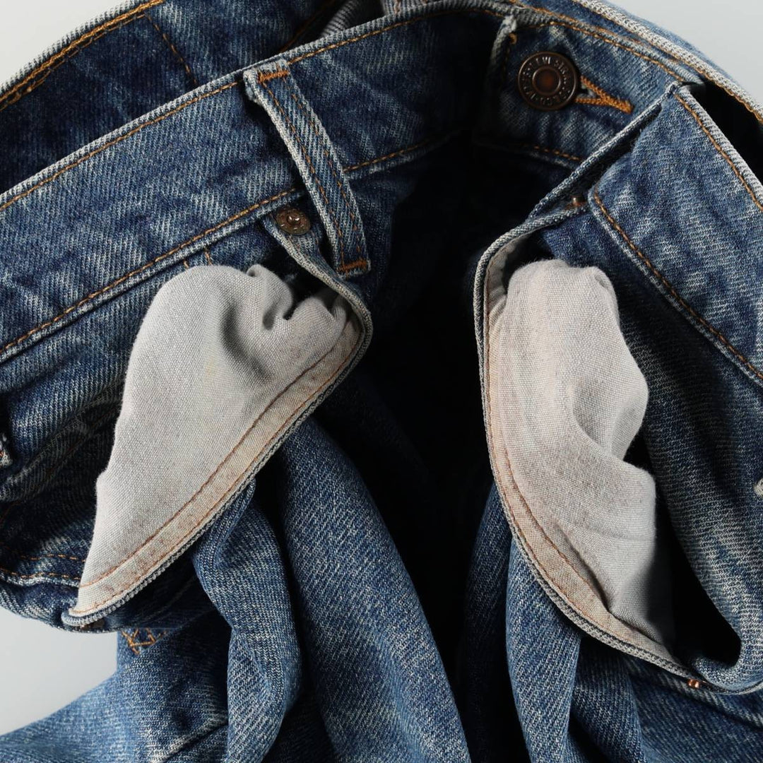 90'S Levi's 505 REGULAR FIT STRAIGHT LEG tapered denim pants for men, size w36, vintage cotton blue type Vintage Second Hand