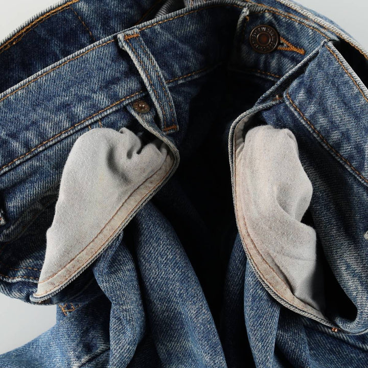 90'S Levi's 505 REGULAR FIT STRAIGHT LEG tapered denim pants for men, size w36, vintage cotton blue type Vintage Second Hand