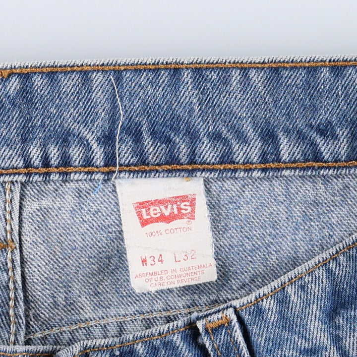 90'S Levi's 505 Tapered Denim Pants Made in USA Men's W32 Vintage cotton blue type Vintage Second Hand