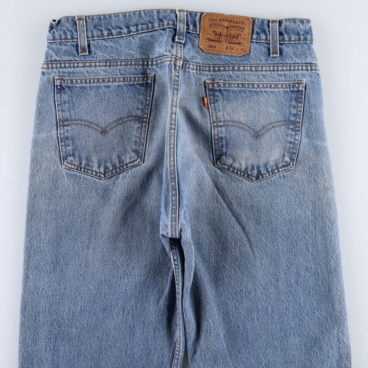 90'S Levi's 505 Tapered Denim Pants Made in USA Men's W32 Vintage cotton blue type Vintage Second Hand