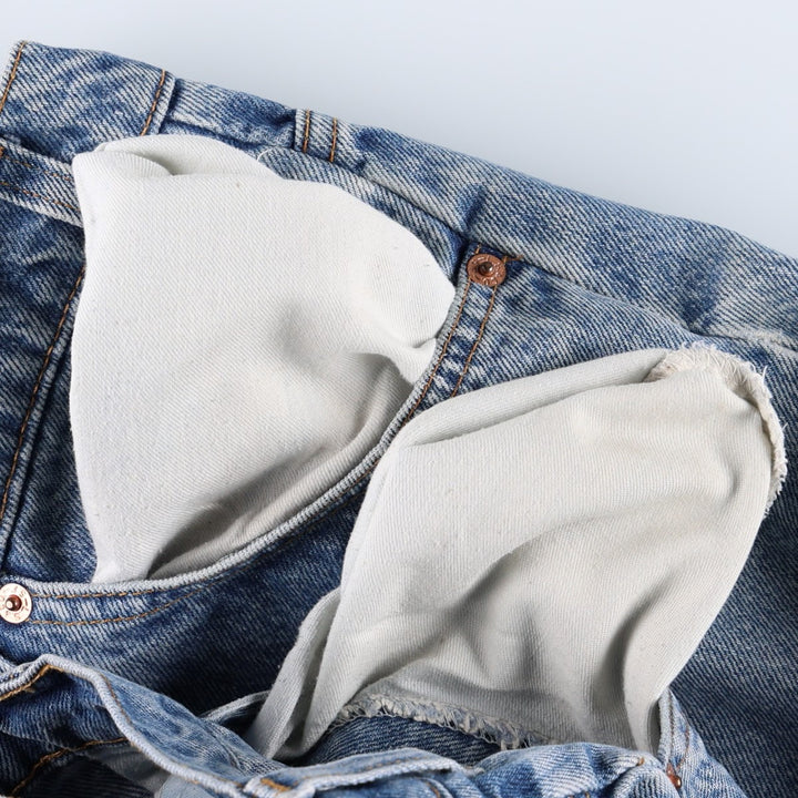 90'S Levi's 505 Tapered Denim Pants Made in USA Men's W32 Vintage cotton blue type Vintage Second Hand