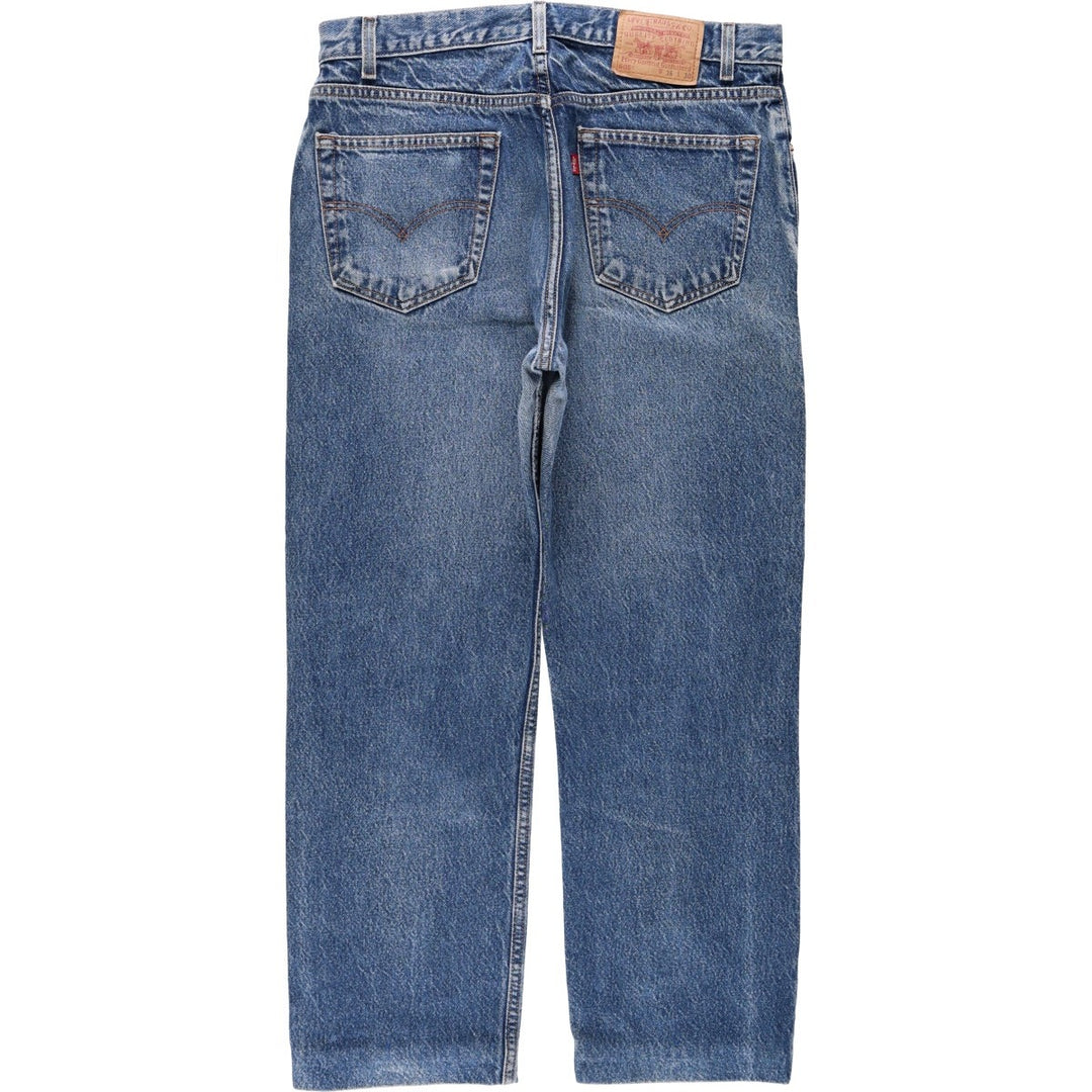 00'S Levi's 505 REGULAR FIT tapered denim pants for men, size w35 cotton blue type Vintage Second Hand