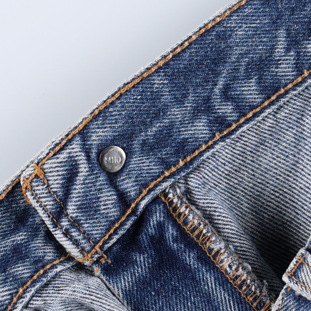 00'S Levi's 505 REGULAR FIT tapered denim pants for men, size w35 cotton blue type Vintage Second Hand