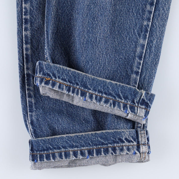 00'S Levi's 505 REGULAR FIT tapered denim pants for men, size w35 cotton blue type Vintage Second Hand