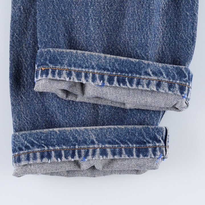 00'S Levi's 505 REGULAR FIT tapered denim pants for men, size w35 cotton blue type Vintage Second Hand