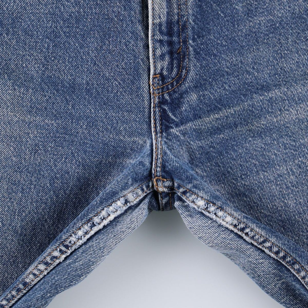 00'S Levi's 505 REGULAR FIT tapered denim pants for men, size w35 cotton blue type Vintage Second Hand